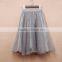 Fashion Latest Women Organza A Line Tutu Skirts Design Pictures Ladies Long Tulle Skirt