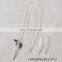 Metal Silver Leaf Necklace, Mom Necklace Perfect for Spring, Natural Stone Pendant Long Leaf Jewelry