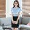 Summer hot selling business custom contrast color 1 pcs fashion latest fitted shirt designs for women professional factory