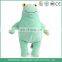 Cute kids stuffed green frog animal plush emoji pillow toy