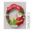 Rattan Cane Santa Claus Christmas Wreath Door Decoration Holiday Wreath Circle Rattan Cane Hanging Decoration