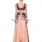 Grace Karin Elegant Deep V-Neck Sleeveless Chiffon Long Printed Floral Big Size Women Dress Evening Dress CL7502