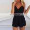 MIKA72006 Summer Women V-Neck Rompers Sexy Club Solid Elegant Bodycon Jumpsuit