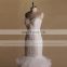 Luxurious Srapless Sweet Heart Mermaid Bling Beads Bottom ORG Wedding Dress Chapel Train