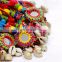 Handmade Crafted Pom Pom Mirror Beads Work Shell Handbag Reversible Lot Of 5 PC's Key Chain