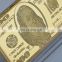 WR US 100 Dollar Gold Banknote Fake Bar 999.9 Gold Plated Currency Bill Note 24k Gold Bar Fake Money Worth Collection