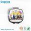 Souvenir pocket mirror with foil paper round shaped custom logo metal mirror