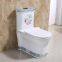 Hotel China wc ceramic western blue decoration good quality popular used siphonic one piece toilet with soft cover