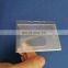 Horizontal clear plastic id badge card holder for one id card