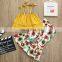 Summer Casual Toddler Clothing Sets Cute Floral Pant 2Pcs Outfit For Little Girl