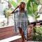 Plus size Knitted Tunic for Beach Bikini Cover up Vestido Playa Beach Cover up Sarong Women Dress Tassel Bathing suit cover ups