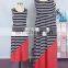 2019 stripes long dress little girls adult children matching wholesale mommy and me dresses (this link for girls,1-12years)