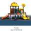 Amusement Preschool children plastic swing and slide set outdoor playground equipment