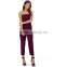 New fashion strapless design sexy women slim fit jumpsuit 2016