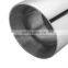 2.5'' Inlet 4'' Outlet Double Wall Exhaust System Tip Muffler Universal Car Stainless Steel Tail Tube Round Slant Cut Silencer