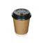 Water resistance excellent printing effect 8oz double wall takeaway paper cups with lid