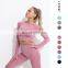 Amazon Europe and America autumn and winter seamless yoga wear quick-drying long-sleeved yoga wear suit