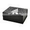 Customize a5 deep black merry Christmas Xmas eve gift presentation boxes with ribbon