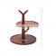 fashion 3 tiers wooden cake fruit display stand dessert snack serving tray with metal frame accept oem order