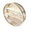 Vintage Round Natural Wooden Wicker Rattan Woven Wall Shelf Rack for Bathroom