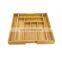 Expandable Bamboo Kitchen Storage Organizer with 8 compartments