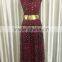 2015 fashion gilding leopard printed mesh and mentel around the neck dress with golden belt