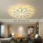 Modern Bedroom Living Room Flower Petal Shape LED Chandelier Changeable Colors Ceiling Light With APP And Remote Control