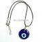 Glass Rope String Chain Turkish Lucky Evil Eye Pendant Necklace for Women Men