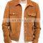 Fashion Men Windproof Comfortable Suede Leather Jacket Custom Casual Suede Western Jacket