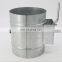 HVAC Adjustable Manual Air Duct Damper Galvanized Volume Control Damper For Duct