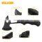 New outdoor multi-purpose open mountain axe with hexagon board hand and all black rubber handle fire axe