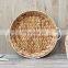Best Seller Vintage Round Wicker Tray, Decorative Water hyacinth Serving Tray