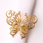 Plated Gold Butterfly Shaped Dinner Insect Series Napkin Ring For Children's Birthday