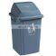 60 Liter Square Plastic Waste Bin Swing Lid Garbage Container Plastic Trash Can
