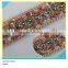 5*15 mm Pink Rectangle Rhinestone Sticker Sheets 2mm/3mm Crystal Sheets 24*40 cm