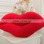 newest pink and red sex interesting lip shaped pillow