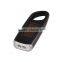 ABS Plastic 2 LED Mini Carabiner Solar Keychain Flashlight