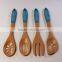 Hot Saling Beech Wood kitchen tools with Silicone Handle