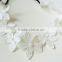 Wedding Bride Bridal Romantic White Lace Flower Cream Pearl Headband Hair Band Hair Accessories