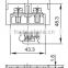 JF5-10 universal connector 10mm din rail terminal block                        
                                                Quality Choice