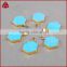 Sky blue color howlite turquoise hexagon-shaped pendant women jewelry necklace