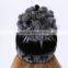 QD80615 2015 Newest Style Russia Knit Real Rex Rabbit Fur Trapper Hat With Silver Fox Fur Balls Hot Sale Korea Woman