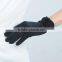 Ladies velveteen gloves with bow in black