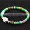Newest Lady Bangle Cotton Cord Wrap Wristband Cuff Punk Magnetic Buckle Bracelet