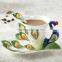 175ml creative New Colorful peacock Coffee cup Ceramic porcelain Enamel cup and mugs wedding birthday gift
