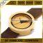 Women Bamboo material Soft Leather Band causal quartz watch japan movt
