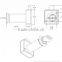 MS40White Brass Key Drawer Cabinet Lock