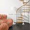 Simple Save Space Wood Steel Spiral Stairs/ Timber Spiral Staircase