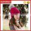 A-514 cable knitting fur pom beanie pom knit pattern cable beanie hat cable knit pom beanie