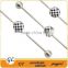 BA01073 lollipop logo fashion industrial barbell earrings , cool industrial body piercing